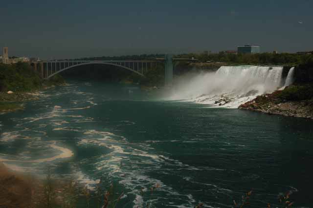 the American Falls and Rainbow Bridge